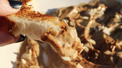 Bread dipped in a butter board