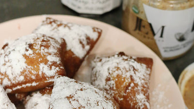 Puff deserts with jar of naked JEM Organics Nut Butter