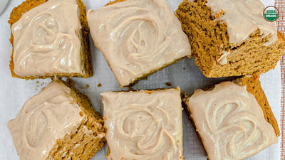 Vegan Pumpkin Cake with Cashew Cardamom Cream Cheese Frosting