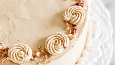 Beautiful cake with almond crumbles