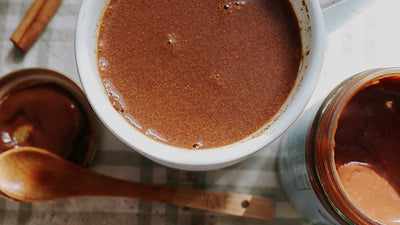 hot chocolate in a white mug